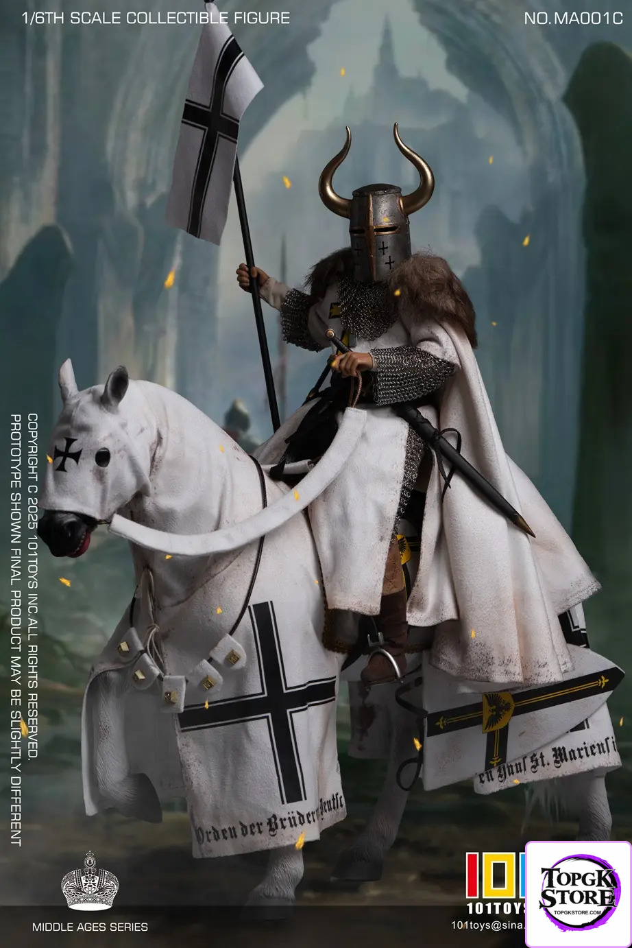 101TOYS & PP STUDIO – 1/6 Medieval Teutonic Commander Teutonic Knights Middle Ages Teutonic Grand Commandant MA001A