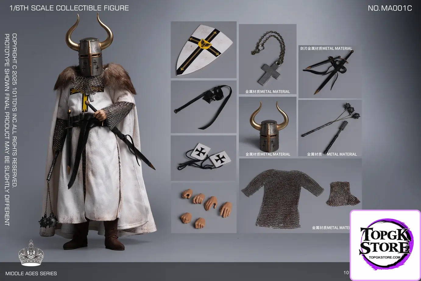 101TOYS & PP STUDIO – 1/6 Medieval Teutonic Commander Teutonic Knights Middle Ages Teutonic Grand Commandant MA001A