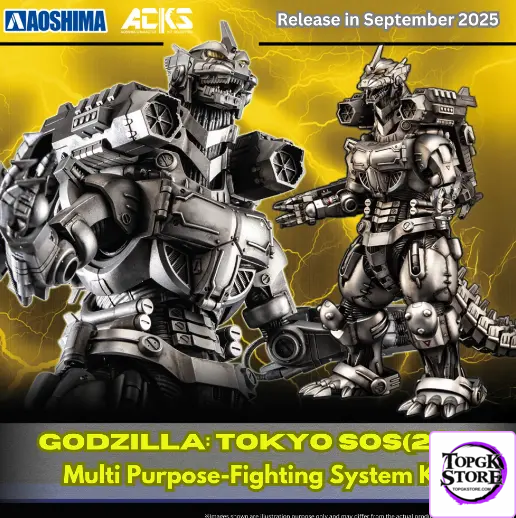 AOSHIMA – ACKS No.GO-02 Godzilla x Mothra x Mechagodzilla Tokyo SOS MFS-3 Type-3 Kiryu [Kai] Plastic Model (Licensed) -