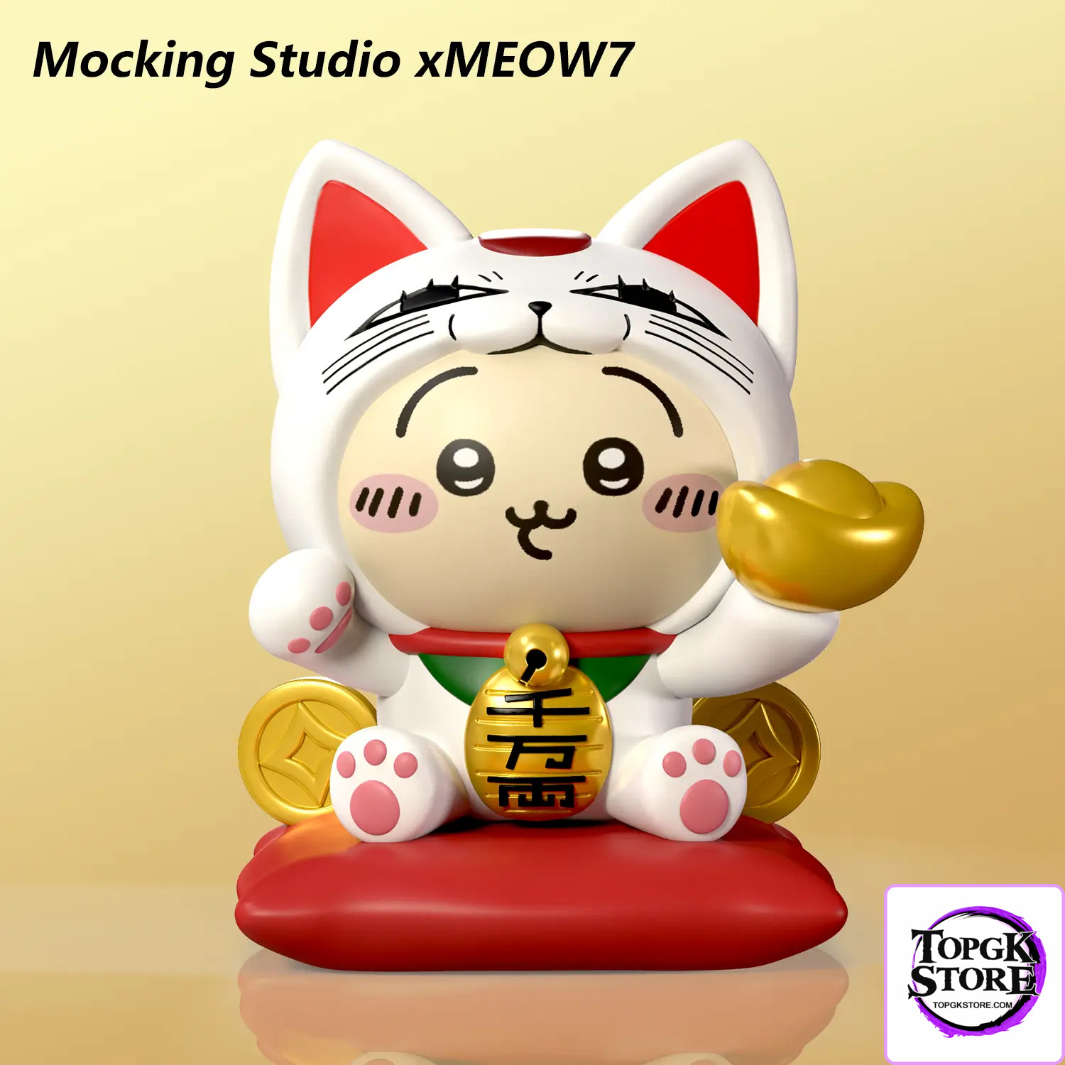 MOCKING Studio – chiikawa Usagi cos Turbo Granny Lucky Cat Figurine - Photo 3 | TopGKStore