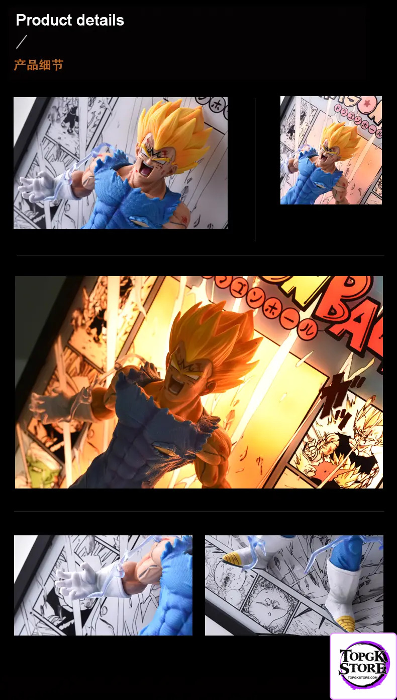 Time tree Studio – Dragon Ball Self Destruct Vegeta Decorative 3D Stereoscopic Painting - Photo 8 | TopGKStore