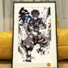 Xing Kong Studio – Demon Slayer Ink Painting Akaza Unlimited Castle Arc   Decorative Painting - Photo 3 | TopGKStore