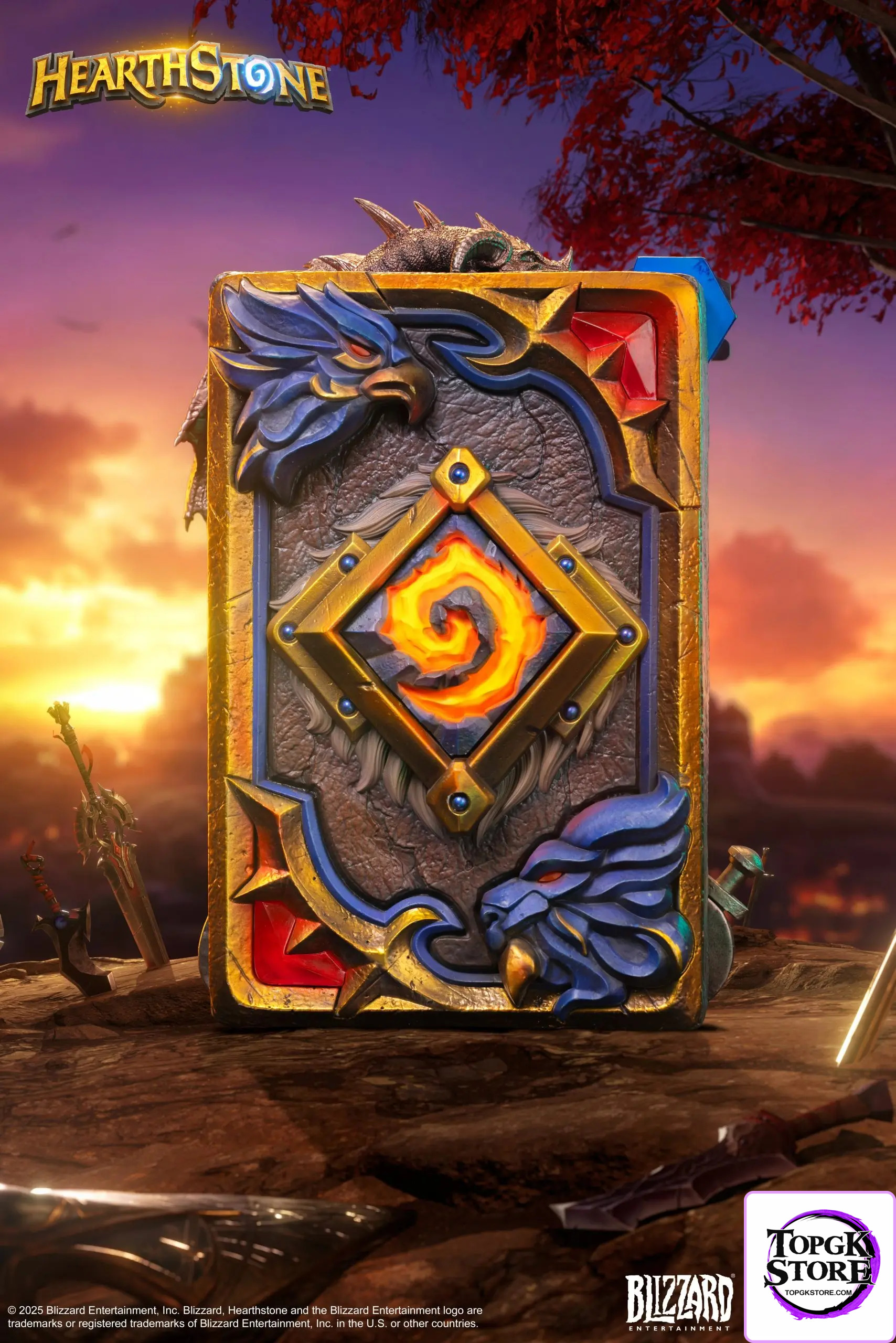HEX Collectibles & Blizzard Entertainment – Hearthstone Varian Wrynn Legendary Card Art Statue HEXFRAME02 (Licensed