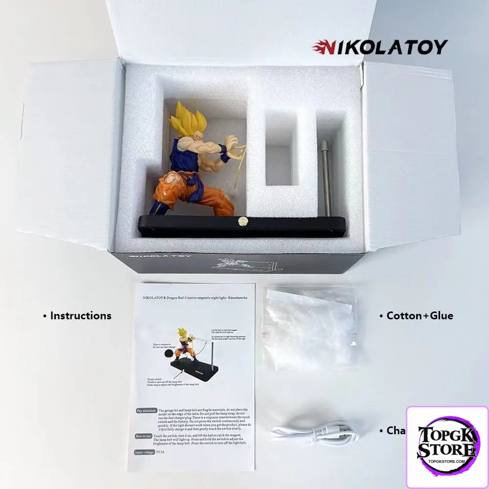 NIKOLATOY Studio – Dragon Ball Son Goku and Chaoz Magnetic Suspended Creative Night Light - Photo 4 | TopGKStore