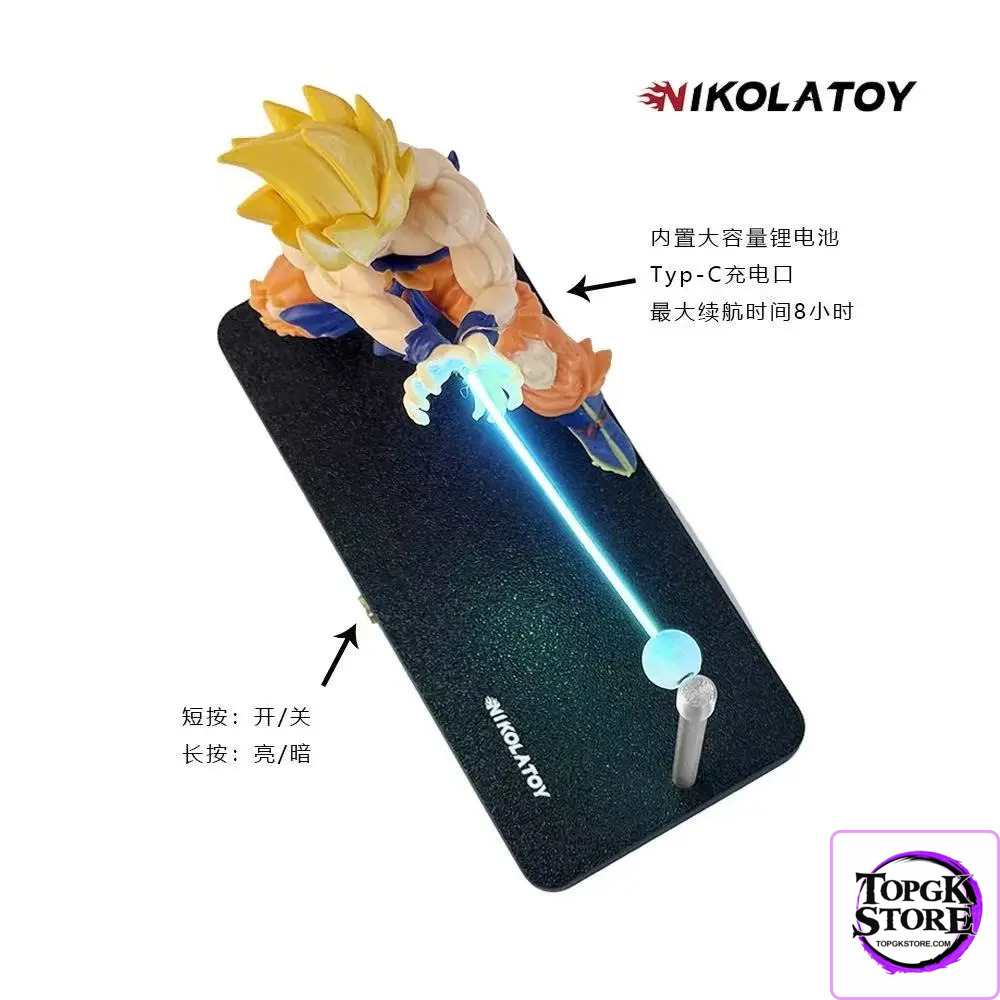 NIKOLATOY Studio – Dragon Ball Son Goku and Chaoz Magnetic Suspended Creative Night Light - Photo 5 | TopGKStore