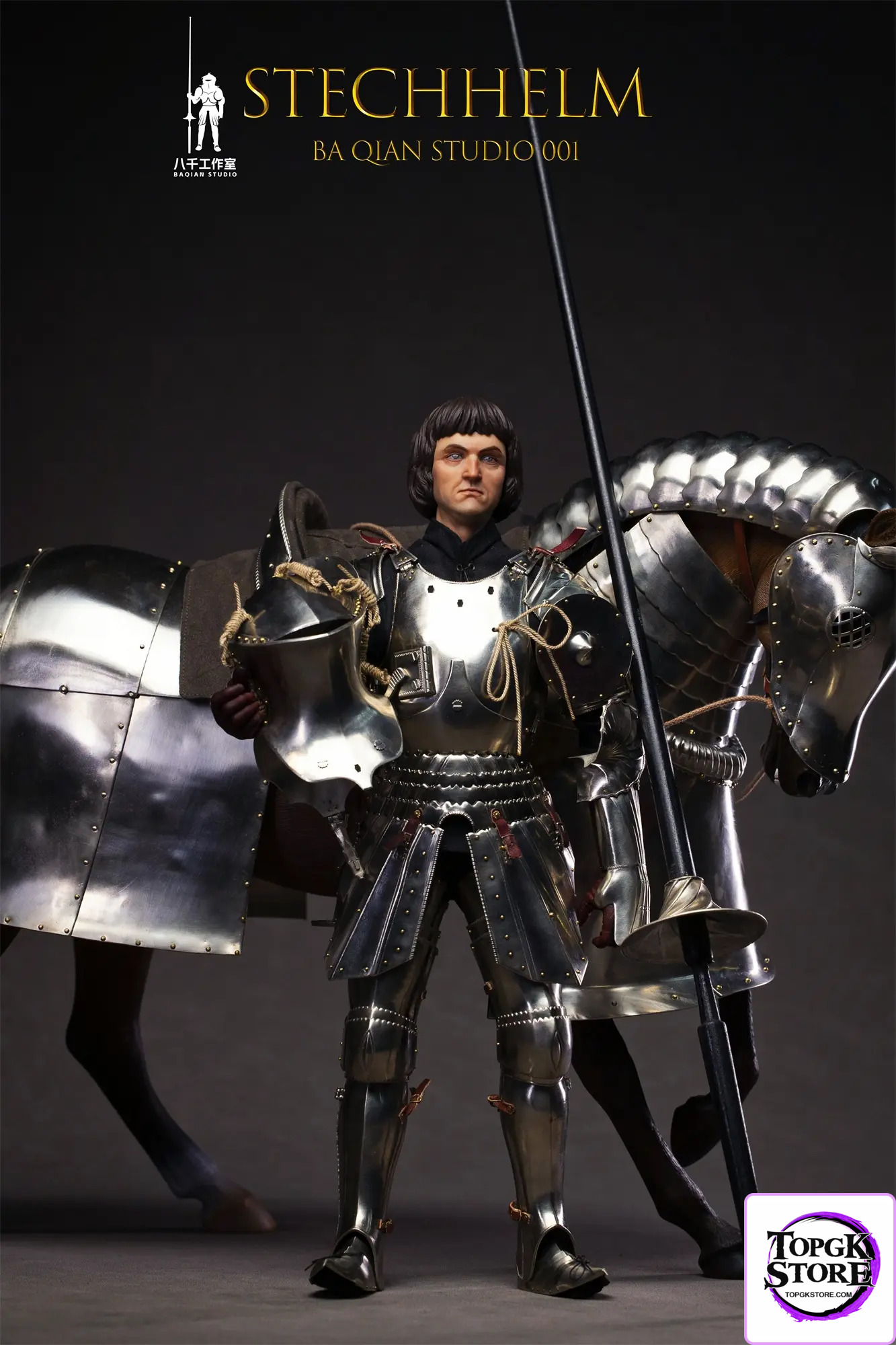 BA QIAN Studio – Original Medieval Knight Frog-mouth helm (white copper version) BQ-001 (Licensed) - Photo 1 | TopGKSto