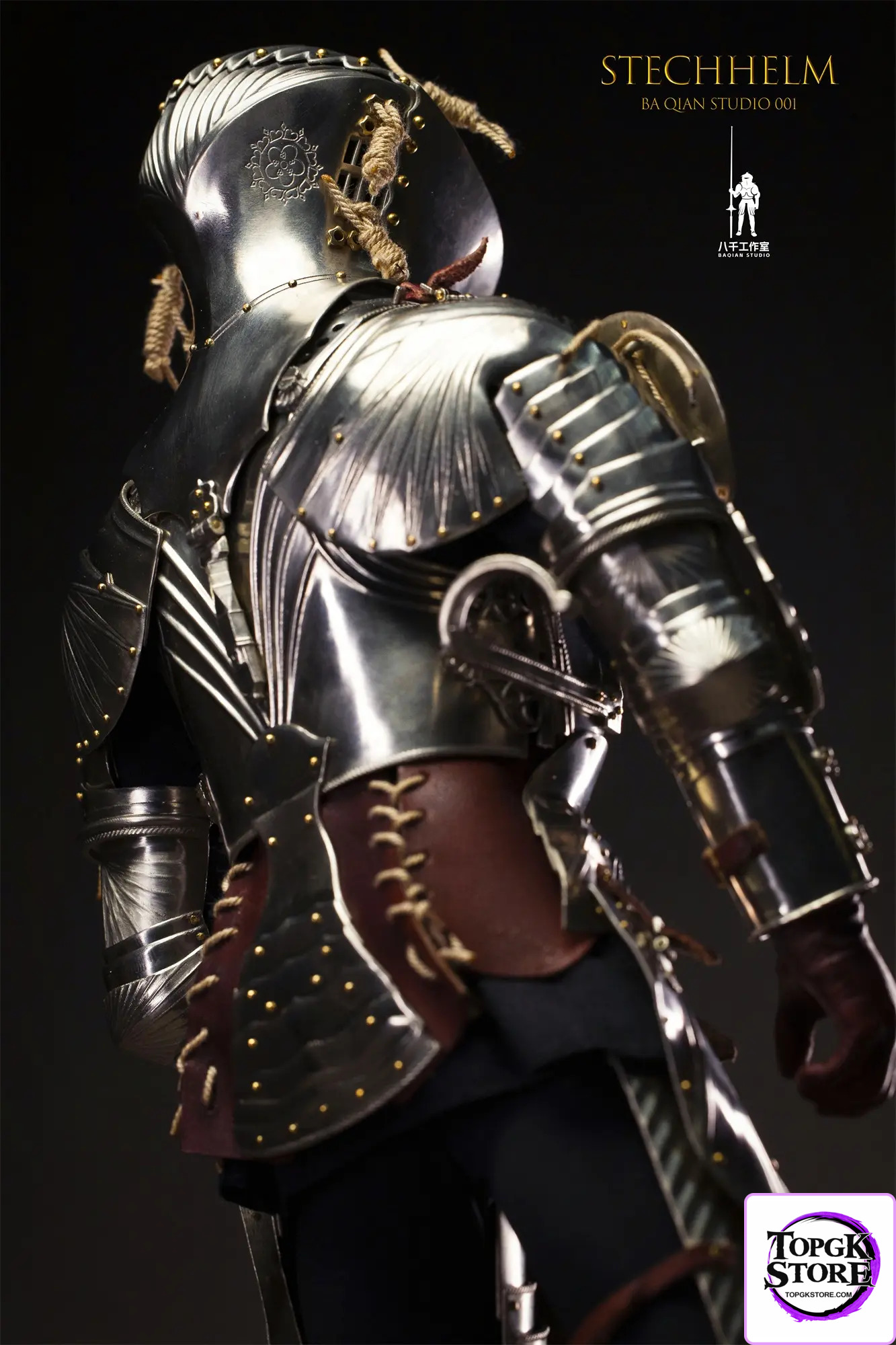 BA QIAN Studio – Original Medieval Knight Frog-mouth helm (white copper version) BQ-001 (Licensed) - Photo 6 | TopGKSto