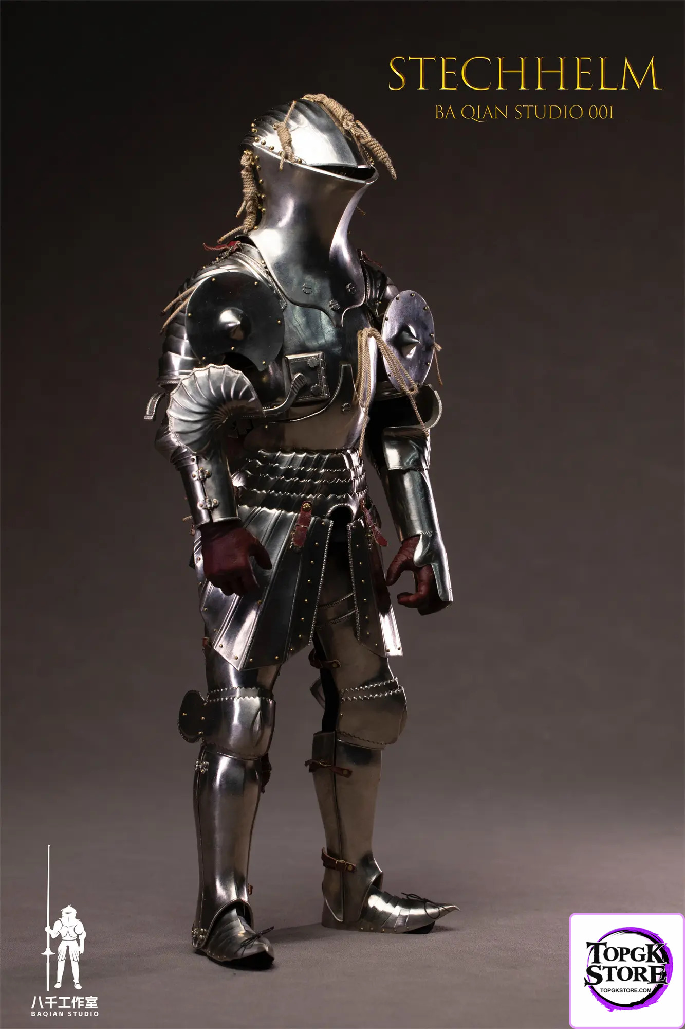 BA QIAN Studio – Original Medieval Knight Frog-mouth helm (white copper version) BQ-001 (Licensed) - Photo 5 | TopGKSto