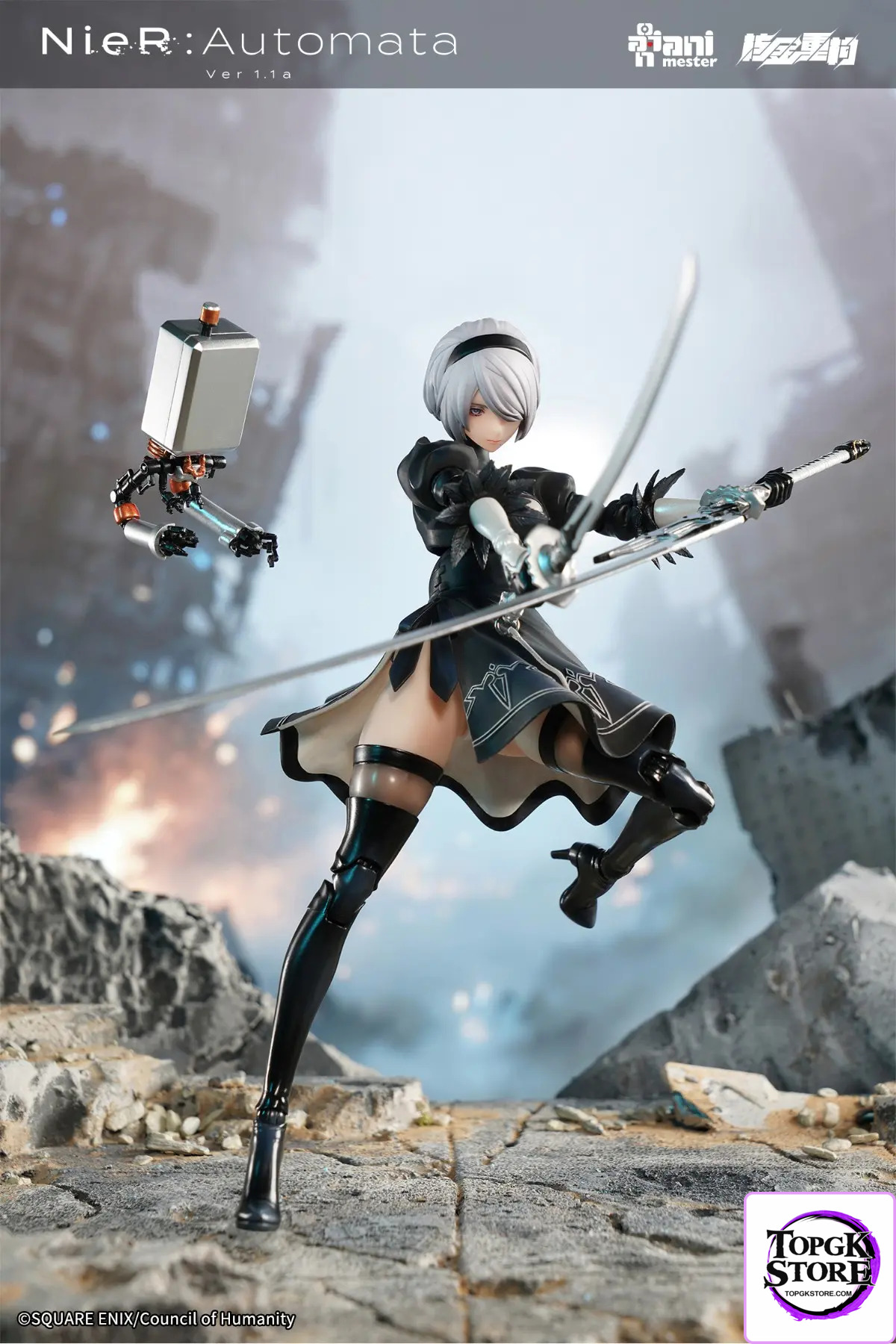 AniMester X Nuclear Gold Reconstruction – YoRHa No.2 Type B – 1/9 Scale Action Figure (Licensed) - Photo 23 | Top
