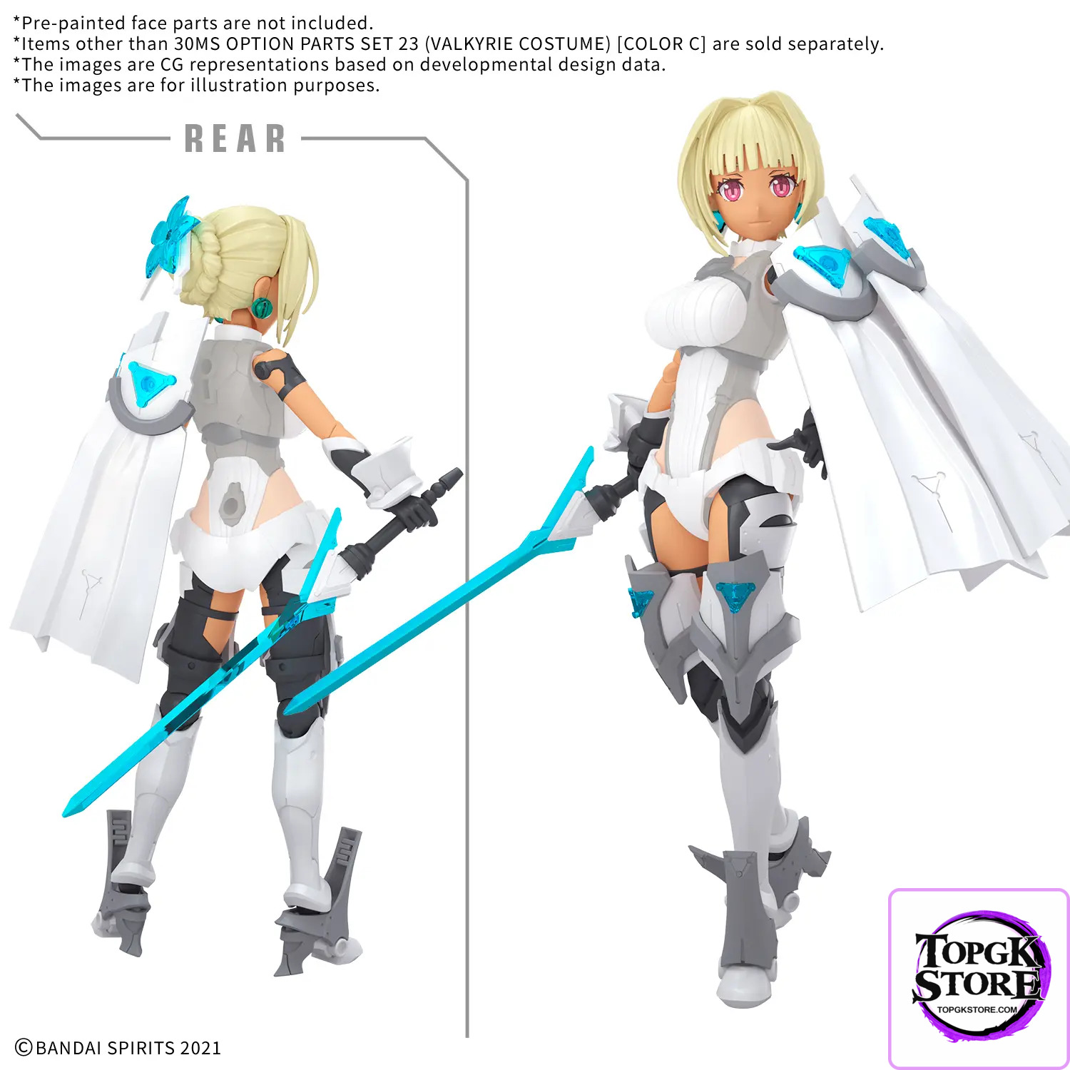 BANDAI SPIRITS – 30MS OPTION PARTS SET 23 (VALKYRIE COSTUME) COLOR C (Licensed) - Photo 1 | TopGKStore