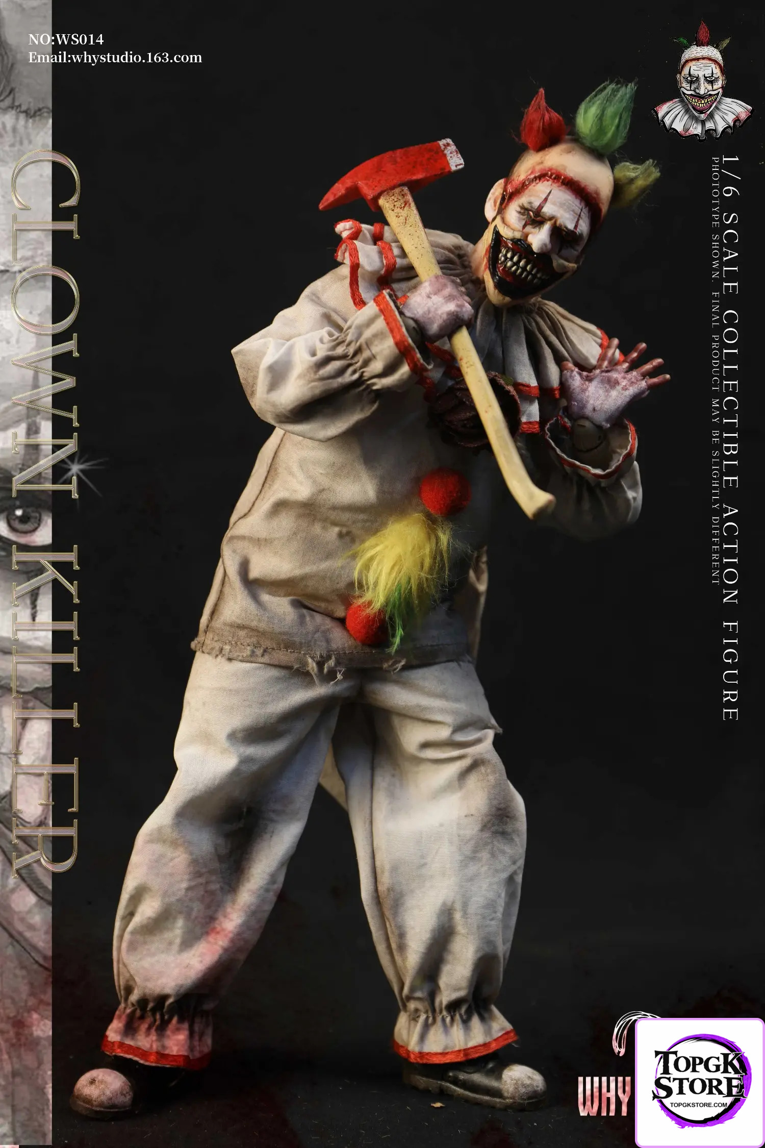 WHY STUDIO – American Horror Story Clown 1/6 NO:WS014 Action Figure - Photo 1 | TopGKStore