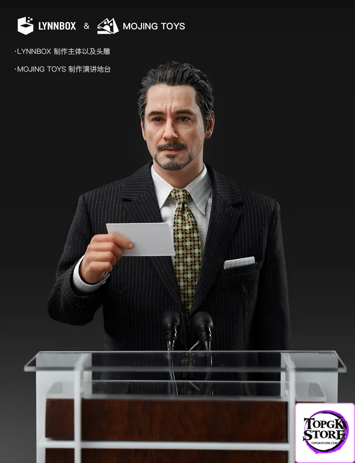 LYNNBOX Studio – Marvel 1/6 Iron Man Tony Stark Press Conference Suit & Podium Set - Photo 8 | TopGKStore