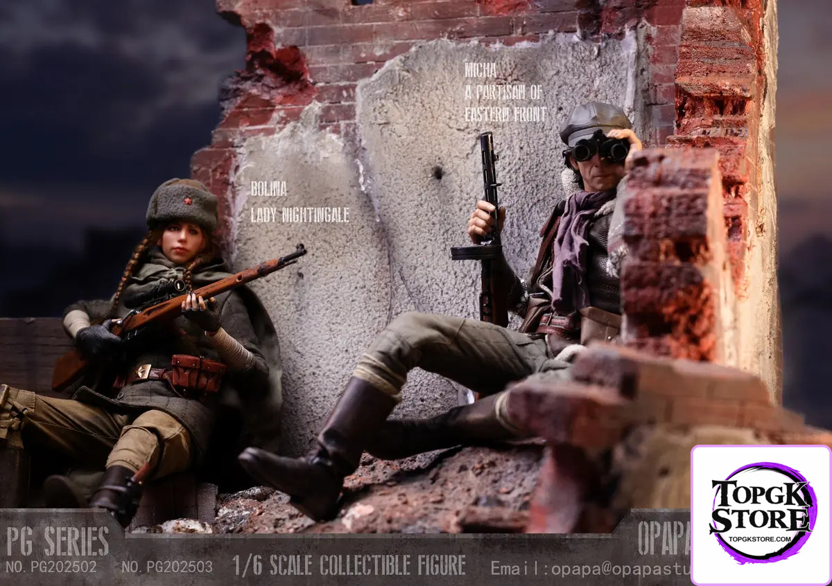OPAPA TOYS – Call of Duty 1/6 Misha Petrov Partisan of Eastern Front PG202503 Ruins PG202506 - Photo 12 | TopGKStore