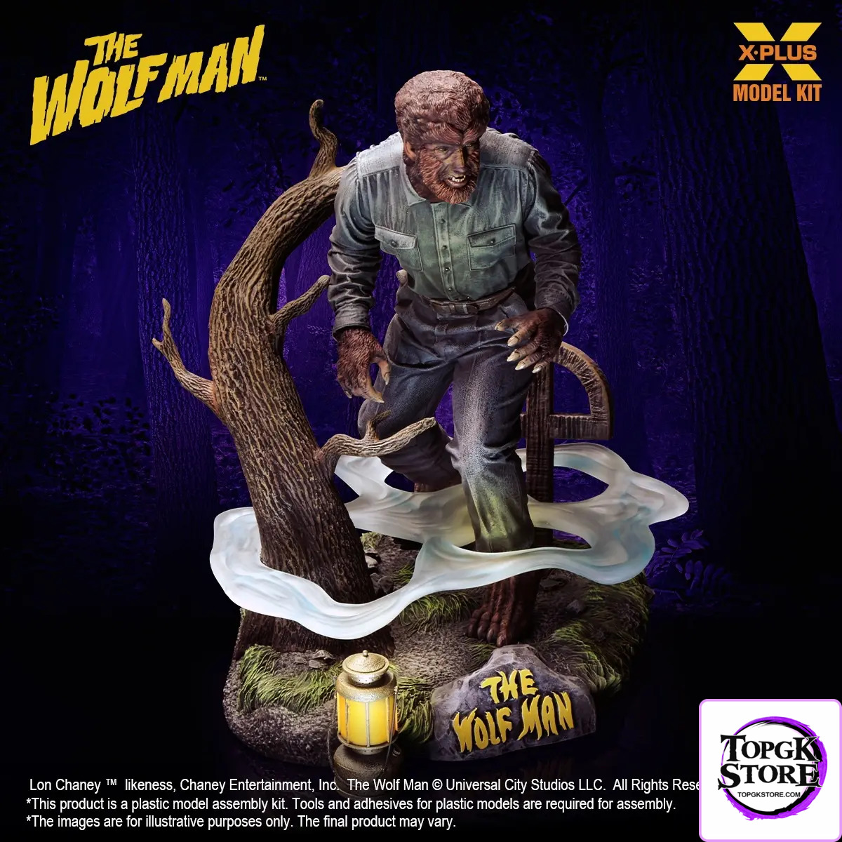 X-PLUS PLEX Studio – 1/8 Scale Lon Chaney Jr. as Wolf Man Plastic Model Kit 411-200150CP (Licensed) - Photo 7 | TopGKSt