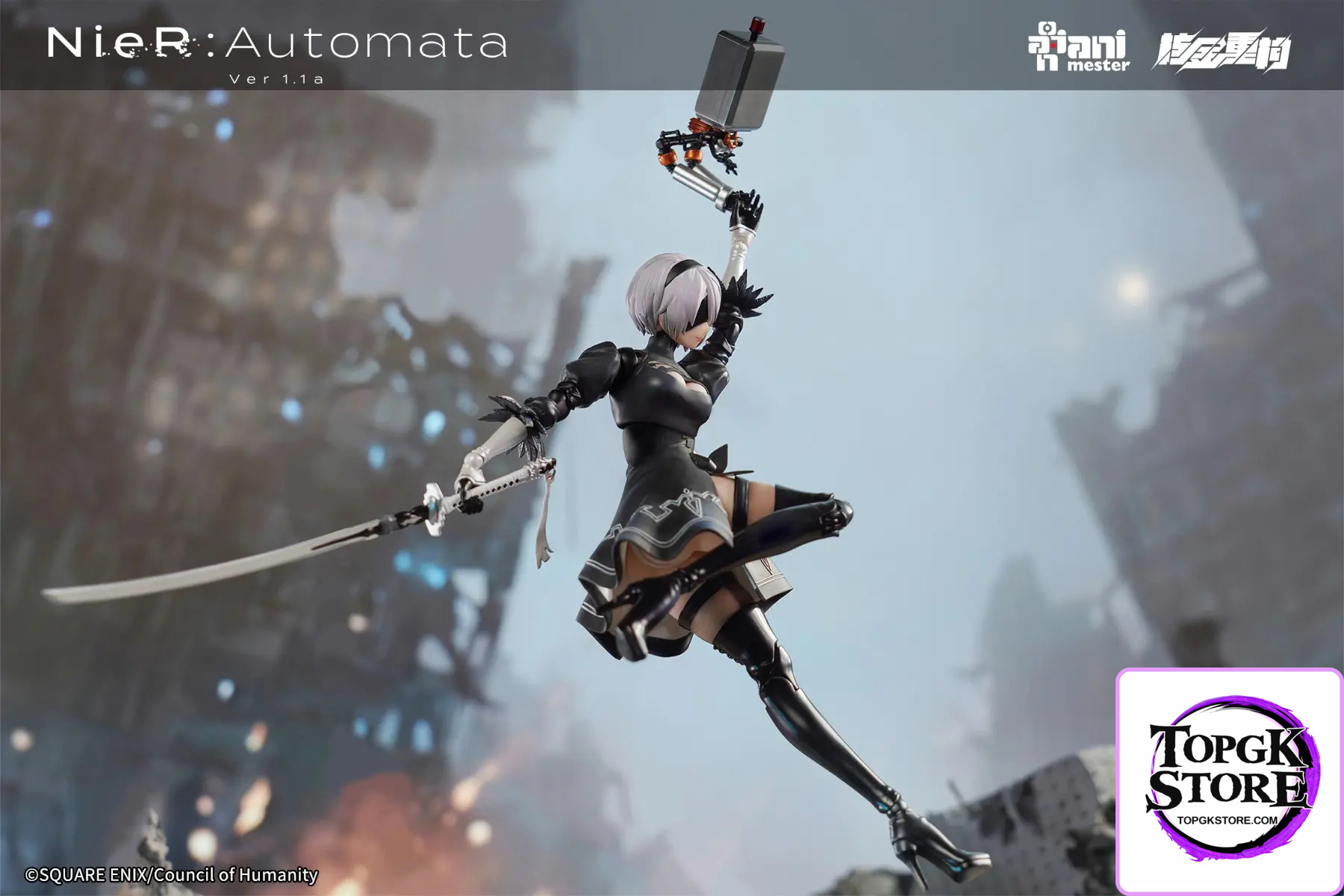 AniMester X Nuclear Gold Reconstruction – YoRHa No.2 Type B – 1/9 Scale Action Figure (Licensed) - Photo 18 | Top