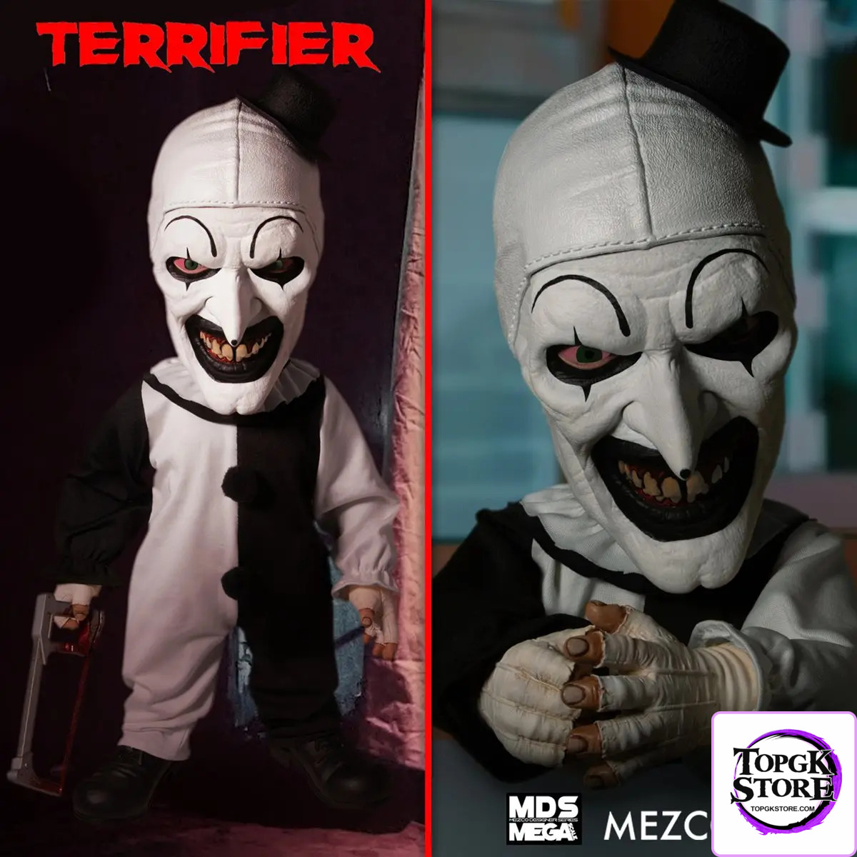 Mezco Studio – Terrifier: Art the Clown Doll & with Sound MDS Mega Scale 15-Inch Doll (Licensed) - Photo 7 | TopGKS
