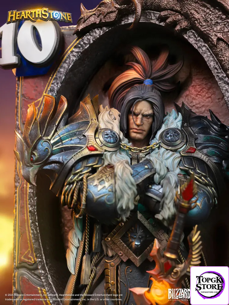 HEX Collectibles & Blizzard Entertainment – Hearthstone Varian Wrynn Legendary Card Art Statue HEXFRAME02 (Licensed