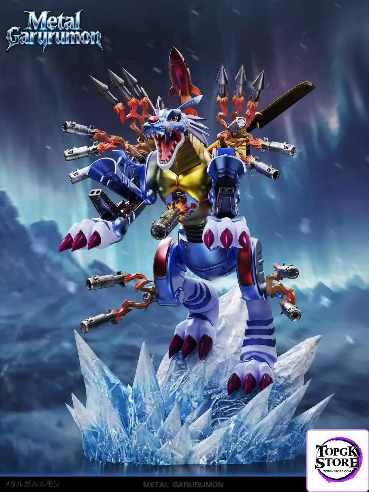 Crazy Nest Studio - Metal Garurumon Digimon - Photo 1 | TopGKStore