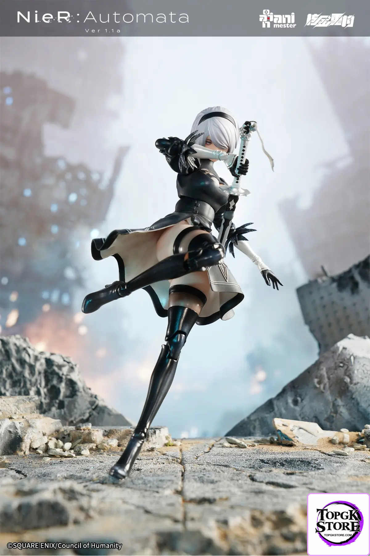 AniMester X Nuclear Gold Reconstruction – YoRHa No.2 Type B – 1/9 Scale Action Figure (Licensed) - Photo 25 | Top