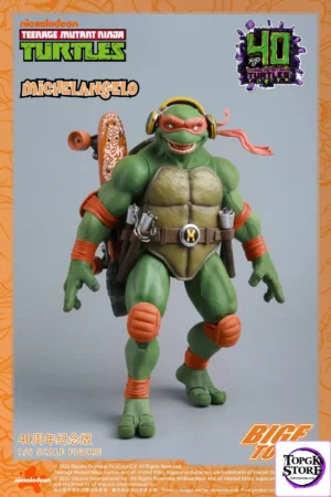 BIGFTOYS - TNMT Michelangelo 40th Anniversary Edition 1/6 Action Figure BIGF-004 (Licensed) - Photo 1 | TopGKStore