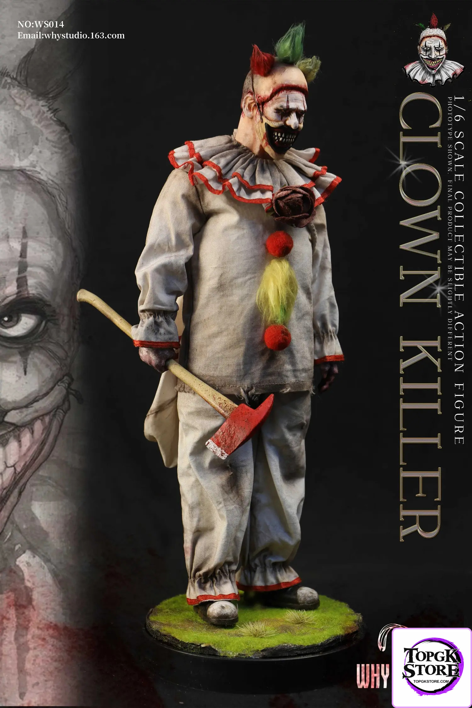 WHY STUDIO – American Horror Story Clown 1/6 NO:WS014 Action Figure - Photo 2 | TopGKStore