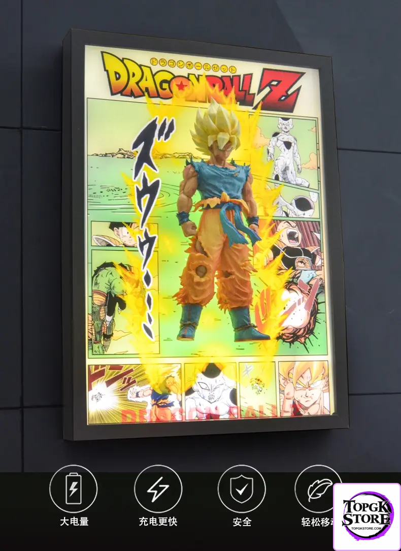 Time tree Studio – Dragon Ball Son Goku & Gotenks Decorative 3D Stereoscopic Painting - Photo 1 | TopGKStore