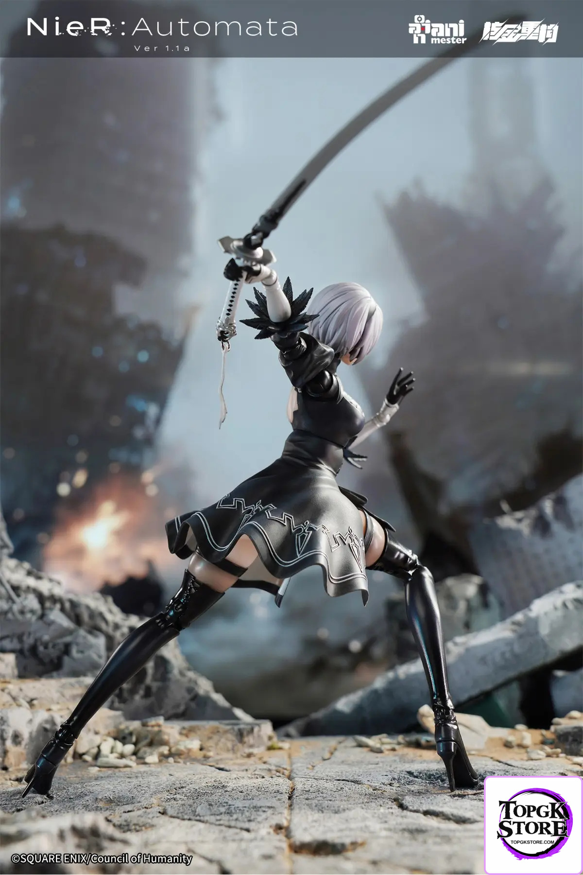 AniMester X Nuclear Gold Reconstruction – YoRHa No.2 Type B – 1/9 Scale Action Figure (Licensed) - Photo 19 | Top