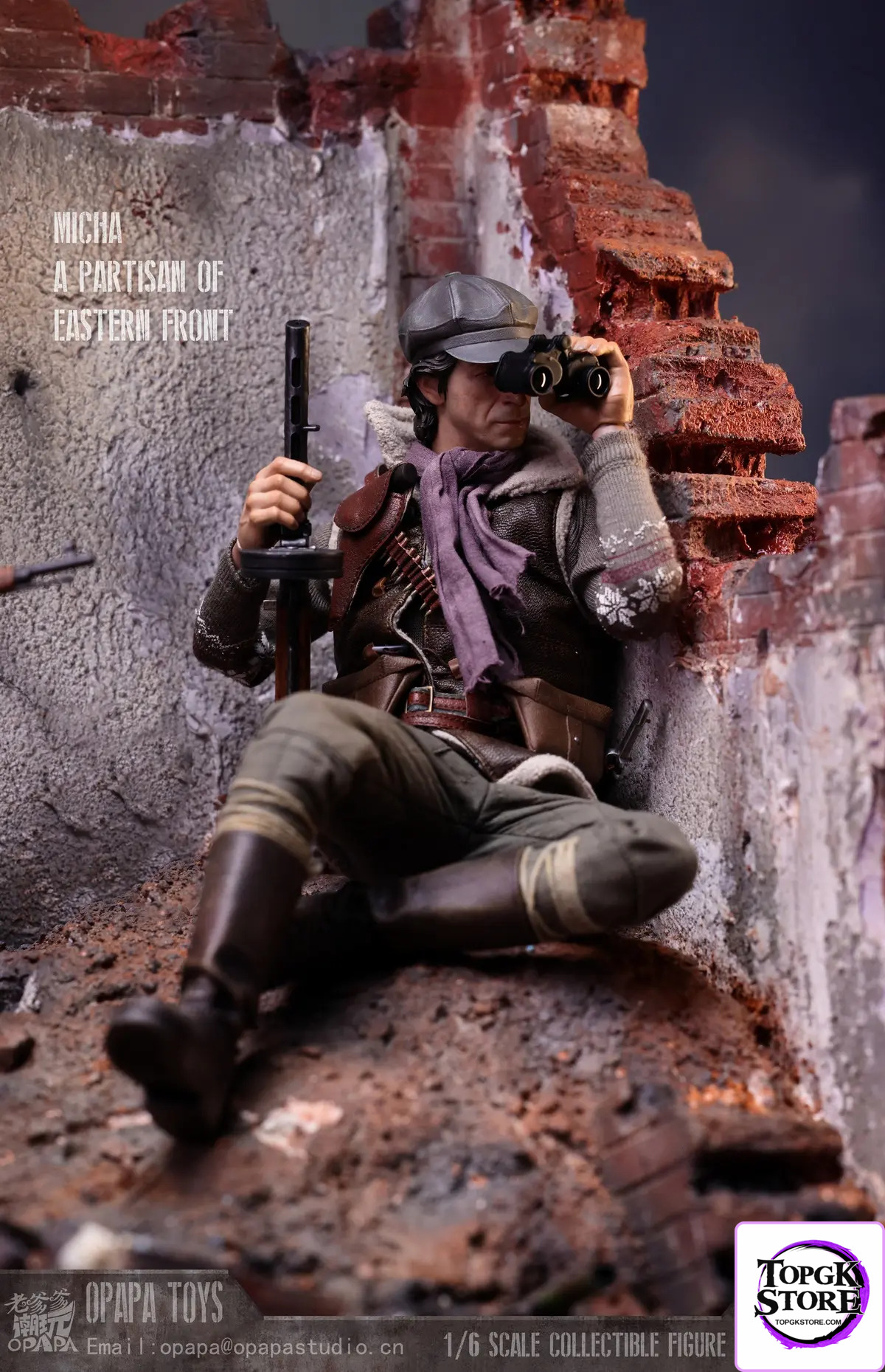 OPAPA TOYS  – Call of Duty 1/6 Misha Petrov Partisan of Eastern Front PG202503 Ruins PG202506 - Photo 2 | TopGKStore
