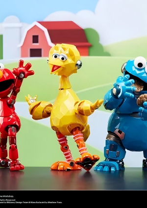 Alternative view of Blitzway Studio – Carbotix Sesame Street Aciton Figure Elmo Big Bird Cookie Monster BW-CA-10603