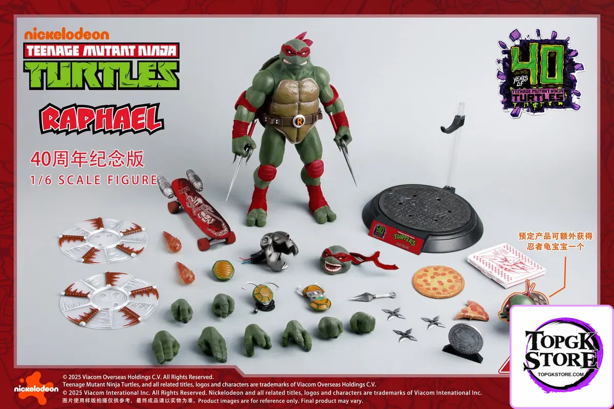 BIGFTOYS – BIGF-002 TNMT Raphael 40th Anniversary Edition 1/6 Scale Action Figure (Licensed) - Photo 14 | TopGKStore