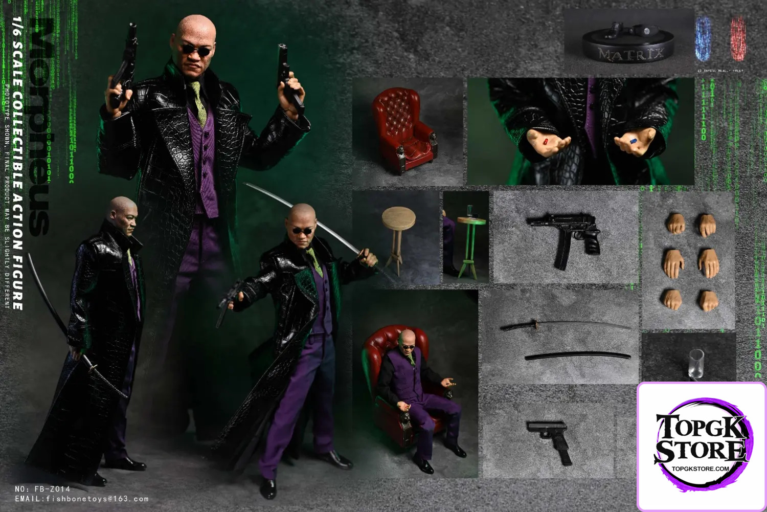 FISH BONETOYS – 1/6 The Matrix Resurrections Morpheus Action Figure NO:FB-Z014 - Photo 11 | TopGKStore