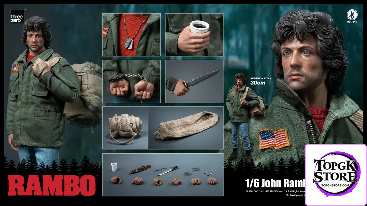 Threezero – Rambo: First Blood 1/6 John Rambo (Field Jacket) 3Z05530W0 (Licensed) - Photo 13 | TopGKStore