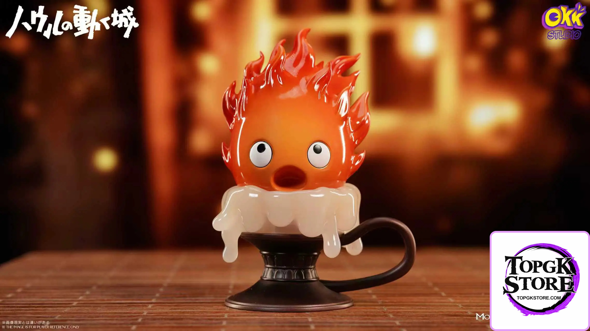 Okk Studio – Howl’s Moving Castle Hayao Miyazaki Desktop Series #1 Candlestick Calcifer - Photo 1 | TopGKStore