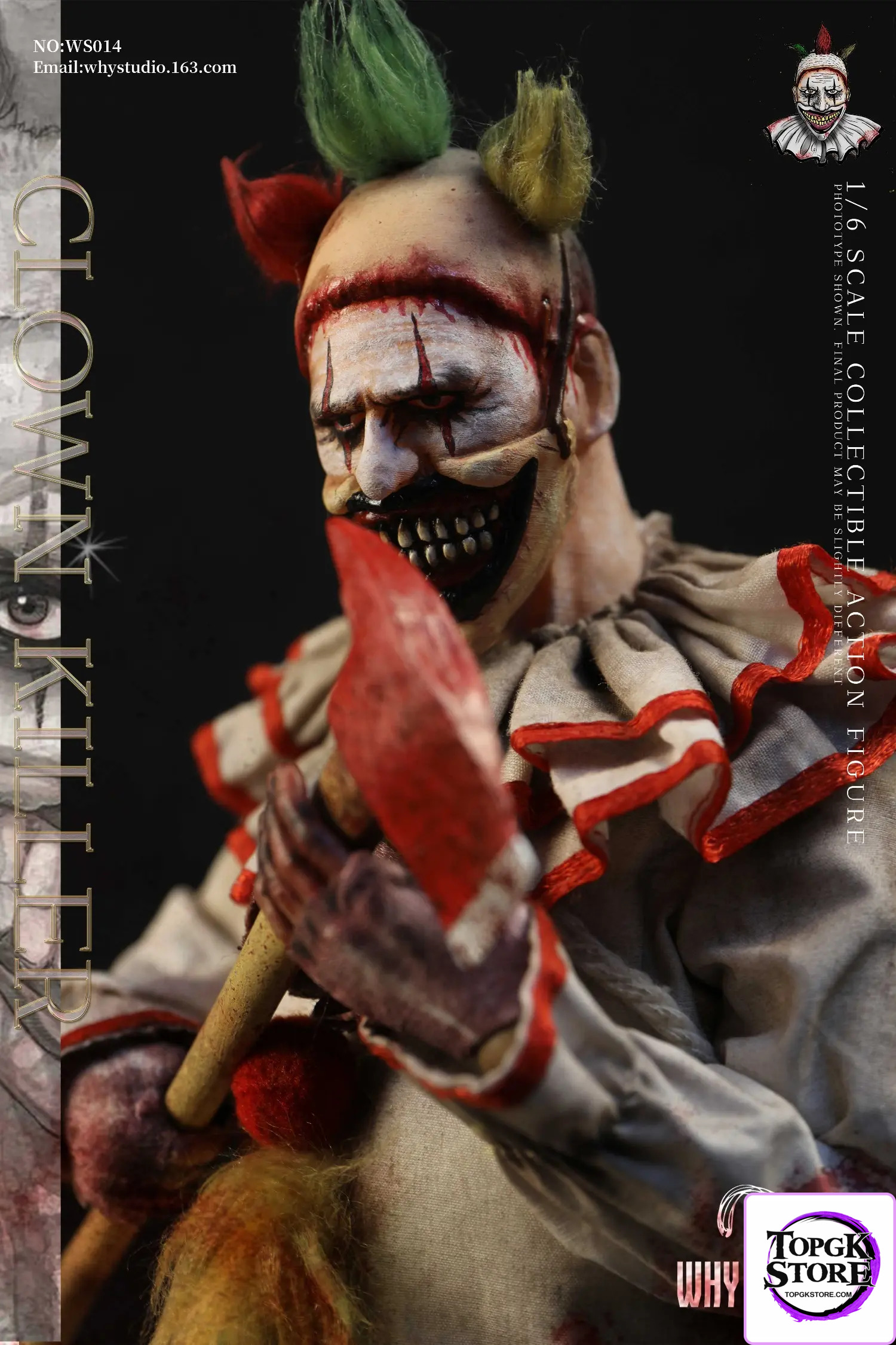 WHY STUDIO – American Horror Story Clown 1/6 NO:WS014 Action Figure - Photo 6 | TopGKStore