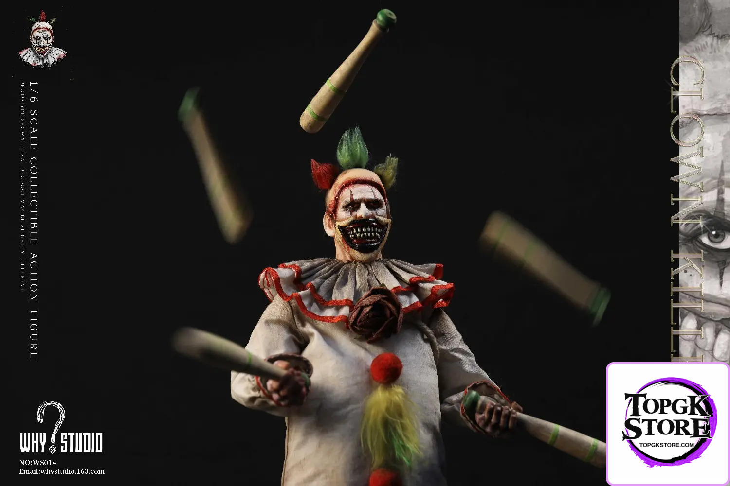 WHY STUDIO – American Horror Story Clown 1/6 NO:WS014 Action Figure - Photo 7 | TopGKStore