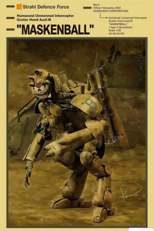 Hasegawa – 1/20 Humanoid Unmanned Interceptor Grosser Hund Ausf.M “Masquerade” Plastic Model (Licensed) - P