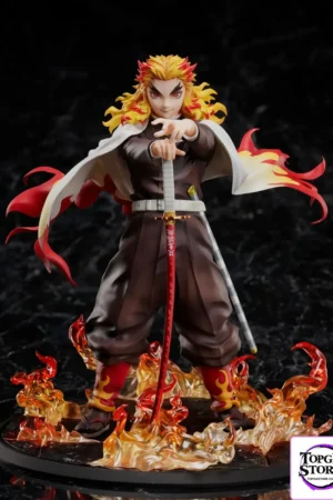 Aniplex - Movie "Demon Slayer: Kimetsu no Yaiba" Mugen Train Arc Kyojuro Rengoku 1/8 Complete Figure (Licensed) - Photo 1 | T