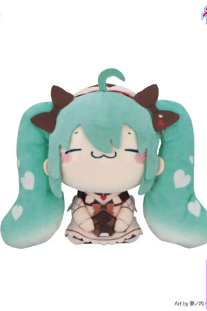 FURYU – Hatsune Miku × TIROL CHOCO MOCHIPICO Plush Toy Milk Smiling ver. X Milk Humming ver. X Milk Winking ver. (Licen