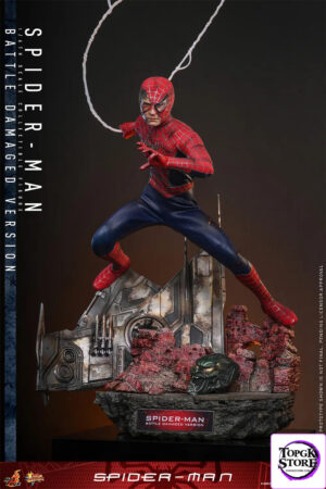 Hottoys – 1/6  Spider-Man Tobey Maguire Battle Damaged Version Action Figure MMS859 (Licensed) - Photo 1 | TopGKStore