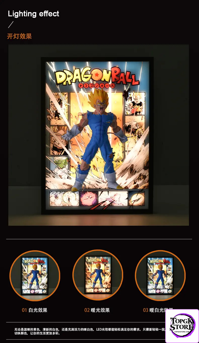 Time tree Studio – Dragon Ball Self Destruct Vegeta Decorative 3D Stereoscopic Painting - Photo 7 | TopGKStore