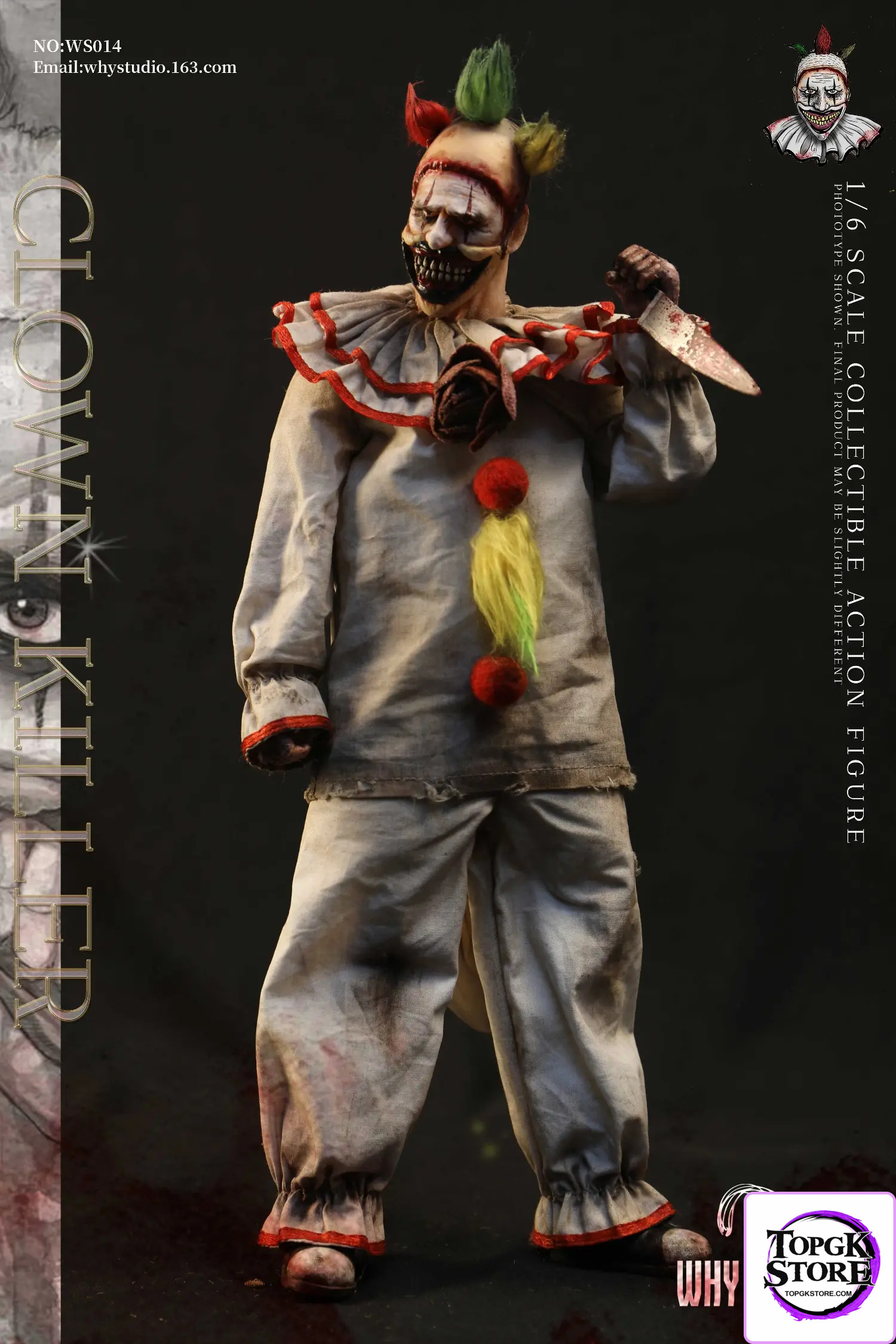 WHY STUDIO – American Horror Story Clown 1/6 NO:WS014 Action Figure - Photo 3 | TopGKStore