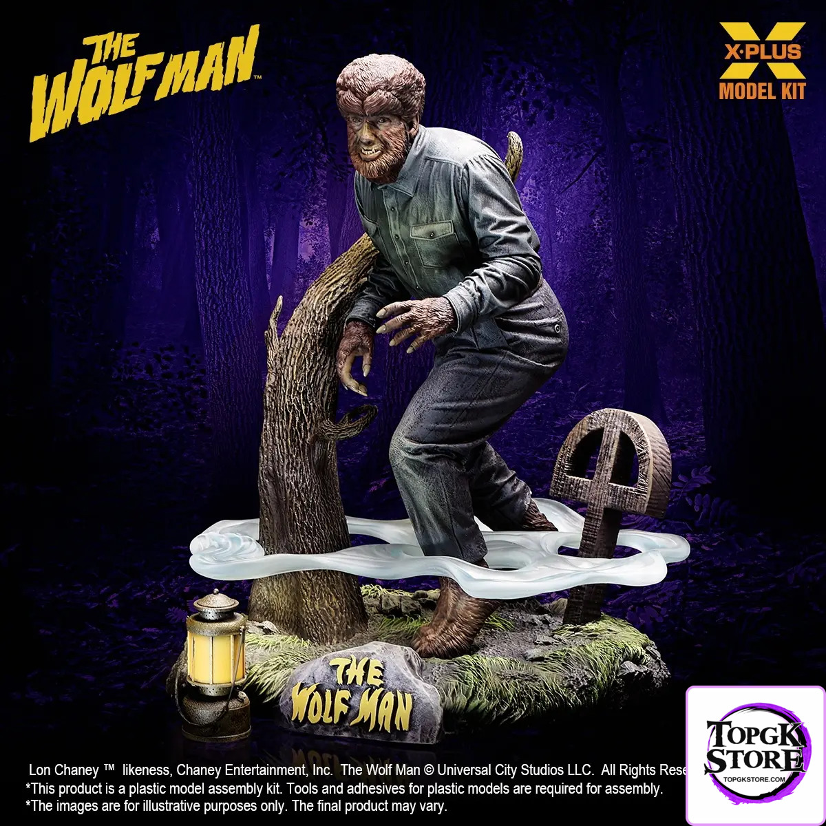 X-PLUS PLEX Studio – 1/8 Scale Lon Chaney Jr. as Wolf Man Plastic Model Kit 411-200150CP (Licensed) - Photo 1 | TopGKSt
