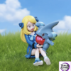Qing Niao Studio – Steven Stone And Beldum X Cynthia And Gible X Ash X Swinub X Poliwrath X Hitmonchan X Hitmonlee Poké