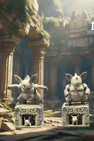 SP Chang Jing Guan Studio – Pokémon Statue Ruins Series #1 Nidoking & Nidoqueen - Photo 1 | TopGKStore