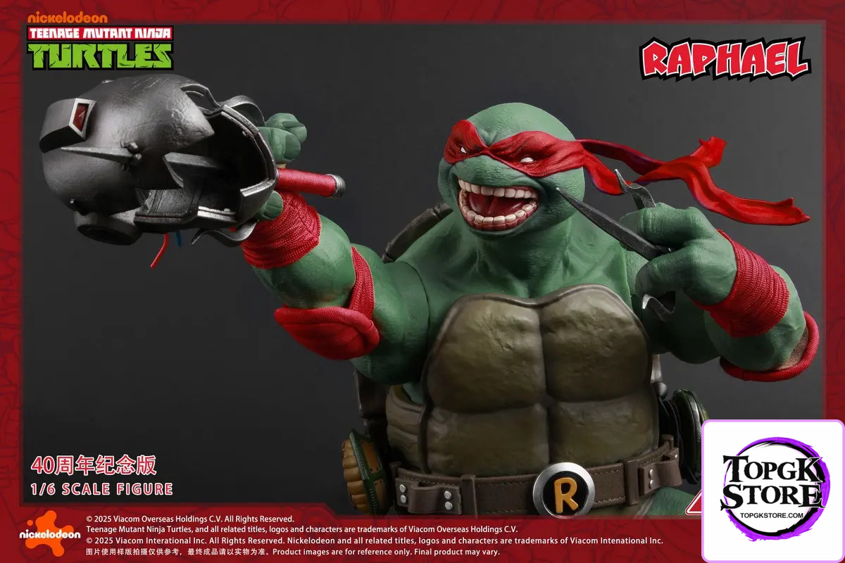 BIGFTOYS – BIGF-002 TNMT Raphael 40th Anniversary Edition 1/6 Scale Action Figure (Licensed) - Photo 12 | TopGKStore