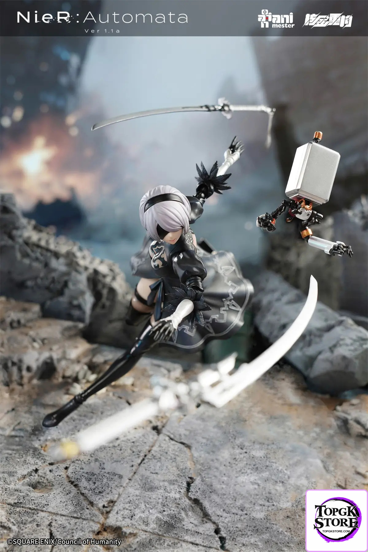 AniMester X Nuclear Gold Reconstruction – YoRHa No.2 Type B – 1/9 Scale Action Figure (Licensed) - Photo 28 | Top