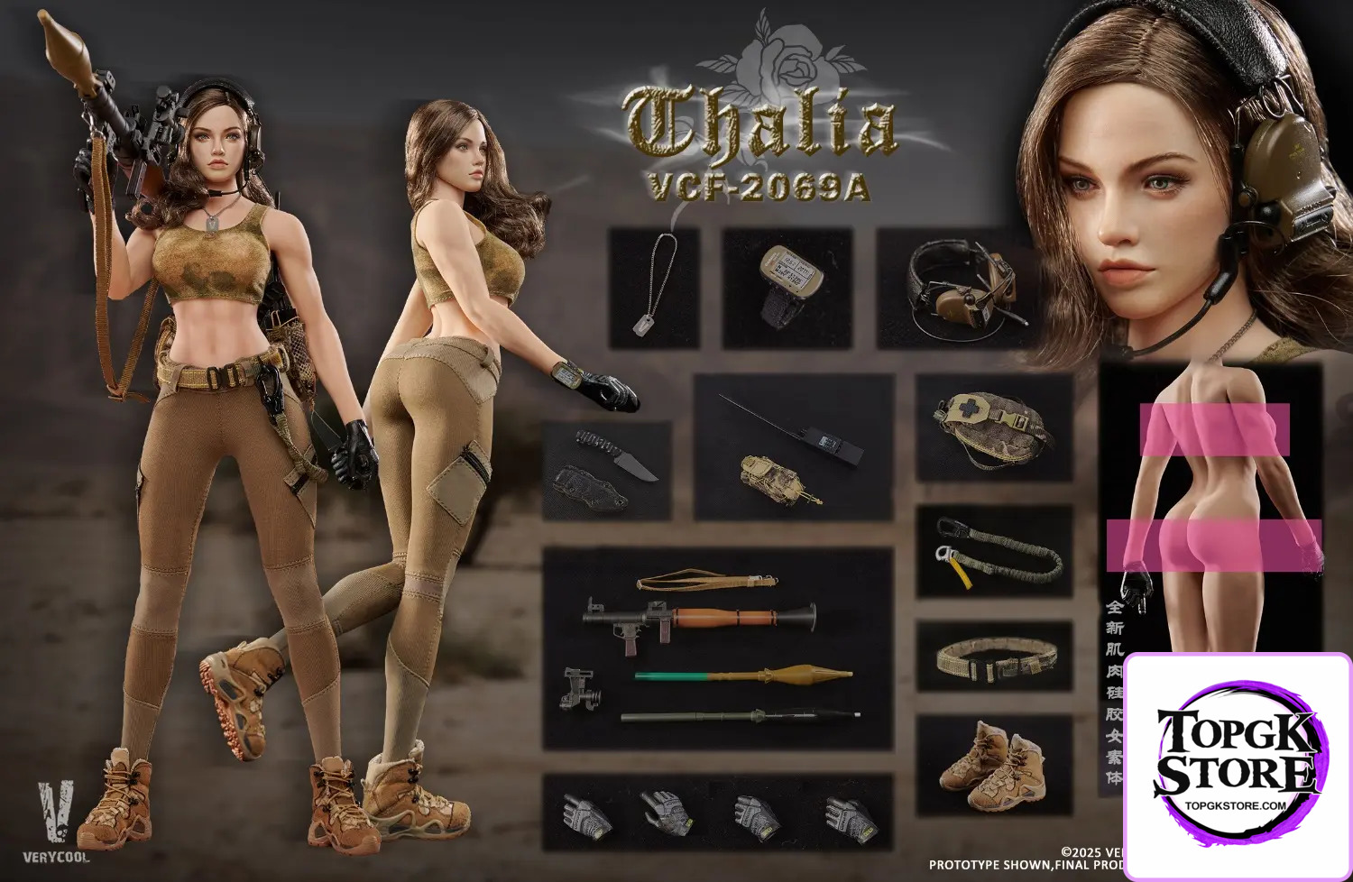 VERYCOOL – 1/6 Scale Action Figure VCF-2069 Desert female soldier -Thalia (Licensed) - Photo 5 | TopGKStore