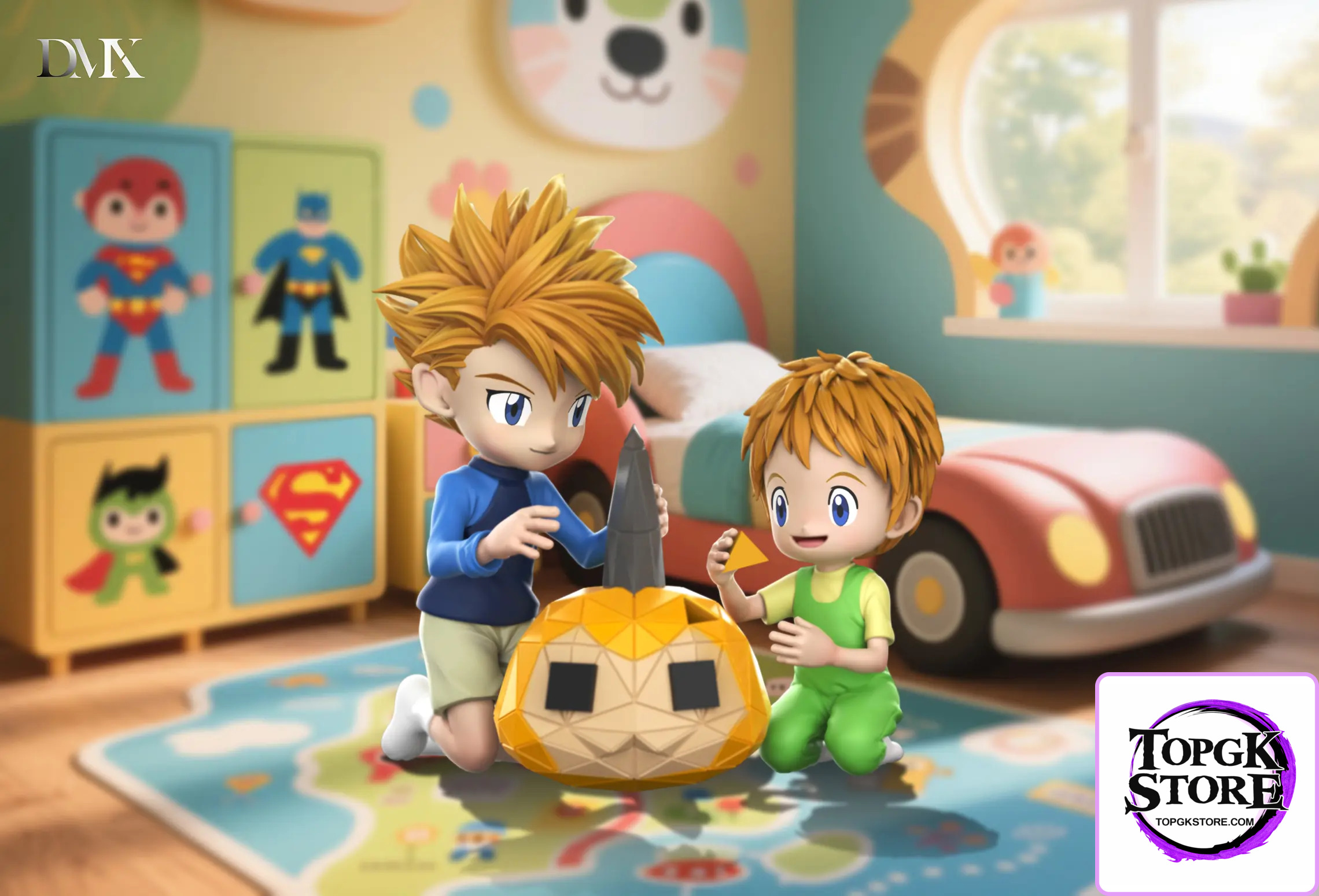 DMX Studio – Digimon Childhood Taichi & Hikari & Koromon Dolls Childhood Yamato & Takeru & Tunomon Buil