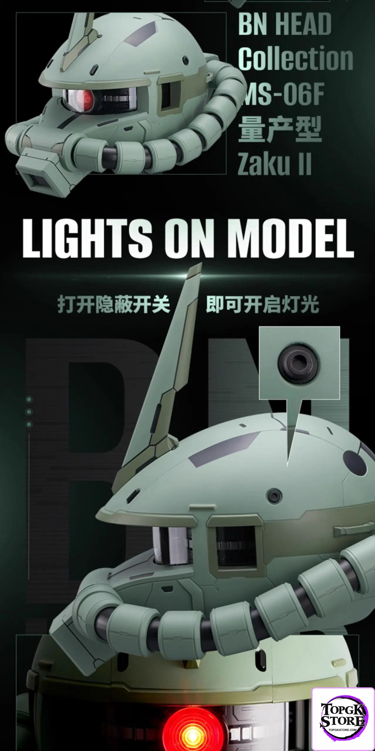 BANDAI – Mass-Production Type Zaku II MS-06F Assembly Model (Licensed) - Photo 4 | TopGKStore