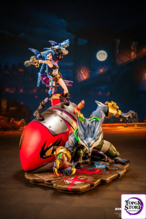 PureArts Studio – League of Legends 2XKO Jinx and Warwick VS Ahri and Ekko 1/ 10 Scale Statue (Licensed) - Photo 2 | To